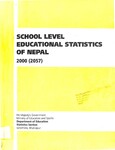 School level educational statistics of Nepal 2000 (2057); p.282