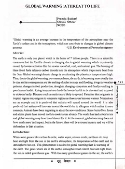 Global Warming : A Threat to Life [printed text] / Bakhati, Pramila, Author in दूर शिक्षा (DOOR SHIKSHA : DISTANCE EDUCATION JOURNAL) Volume 10 (२०६९ जेष्ठ (2012 J