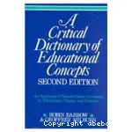 A Critical Dictionary of Educational Concepts