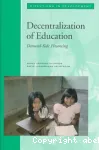 Decentralization of education :Demand-side Financing