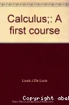 Calculus a First course