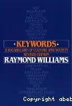 Keywords:A Vocabulary of Culture and Society